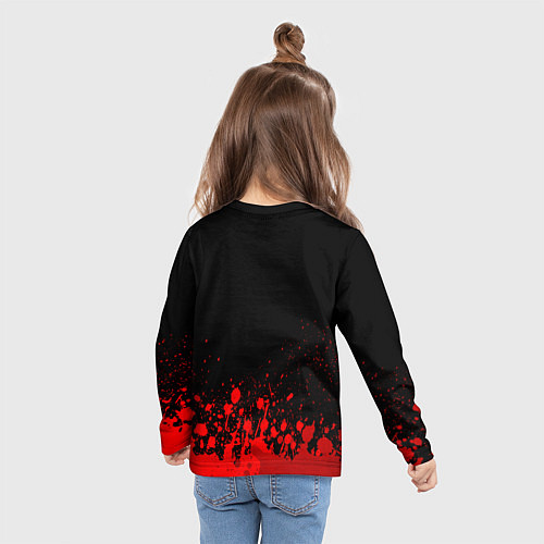 Детский лонгслив Haval - red gradient посередине / 3D-принт – фото 6