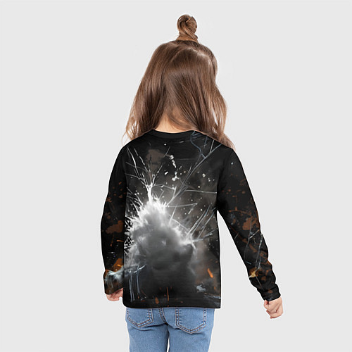 Детский лонгслив Человек-паук в черном костюме / 3D-принт – фото 6