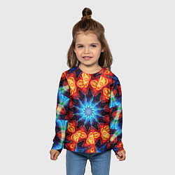Лонгслив детский Фрактальная узорная абстракция, цвет: 3D-принт — фото 2