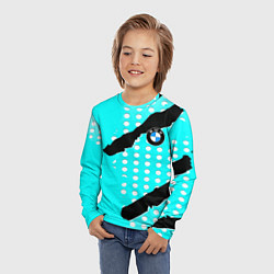 Лонгслив детский BMW sport краски, цвет: 3D-принт — фото 2