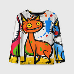 Лонгслив детский Смешные зверята, цвет: 3D-принт