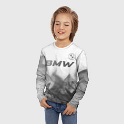Лонгслив детский BMW - white gradient посередине, цвет: 3D-принт — фото 2