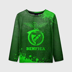 Лонгслив детский Benfica - green gradient, цвет: 3D-принт