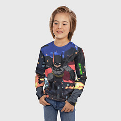 Лонгслив детский Злой Бэтмен в полете, цвет: 3D-принт — фото 2