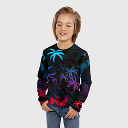 Лонгслив детский Тропики градиент, цвет: 3D-принт — фото 2