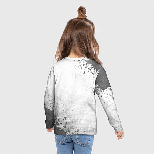 Детский лонгслив Manchester City - white gradient вертикально / 3D-принт – фото 6