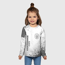 Лонгслив детский Manchester City - white gradient вертикально, цвет: 3D-принт — фото 2