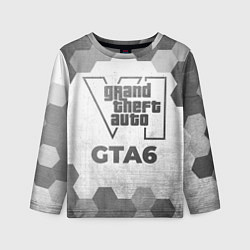 Лонгслив детский GTA6 - white gradient, цвет: 3D-принт