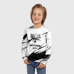 Лонгслив детский Ведьмак stripes, цвет: 3D-принт — фото 2