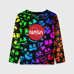 Лонгслив детский Marshmello x NASA gradient, цвет: 3D-принт