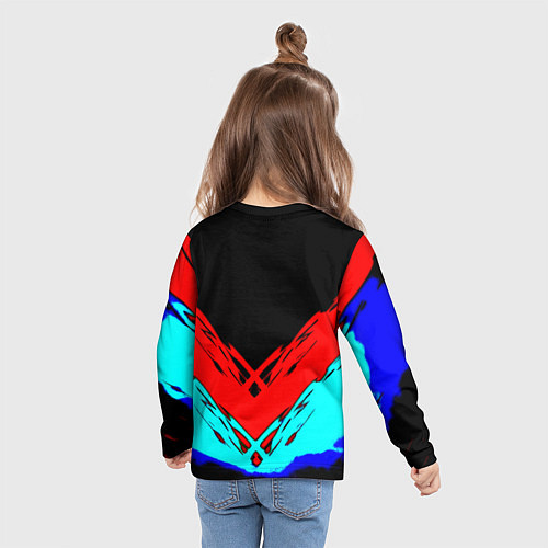 Детский лонгслив NBA краски геометрия / 3D-принт – фото 6