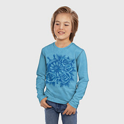 Лонгслив детский Штурвал и три розы, цвет: 3D-принт — фото 2