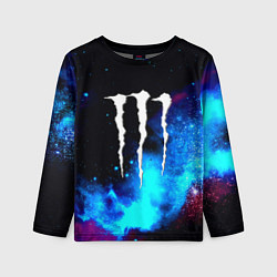 Лонгслив детский Monster energy космос, цвет: 3D-принт