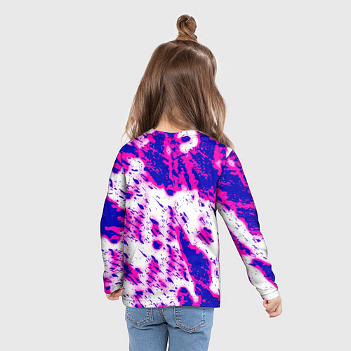 Детский лонгслив Monster energy краски гранж / 3D-принт – фото 6