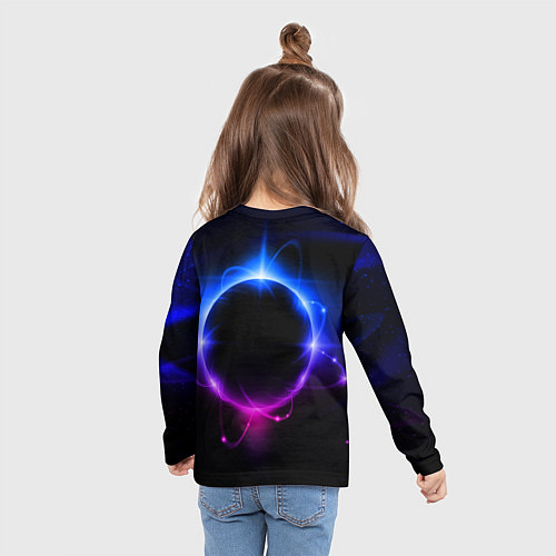 Детский лонгслив Космонавт в луне / 3D-принт – фото 6