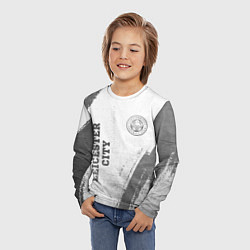 Лонгслив детский Leicester City - white gradient вертикально, цвет: 3D-принт — фото 2