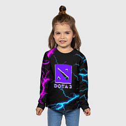 Лонгслив детский Dota неоновый шторм, цвет: 3D-принт — фото 2