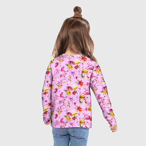 Детский лонгслив Слон с крыльями бабочки / 3D-принт – фото 6