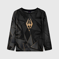Лонгслив детский Skyrim golden poly, цвет: 3D-принт