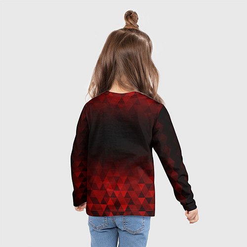 Детский лонгслив Inter red poly / 3D-принт – фото 6
