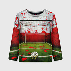 Лонгслив детский Мини-футбол, цвет: 3D-принт