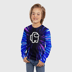 Лонгслив детский Among Us neon energy, цвет: 3D-принт — фото 2