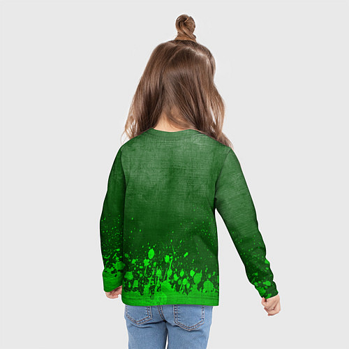 Детский лонгслив Skoda - green gradient посередине / 3D-принт – фото 6