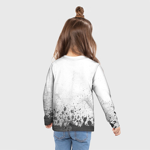 Детский лонгслив Nissan - white gradient посередине / 3D-принт – фото 6