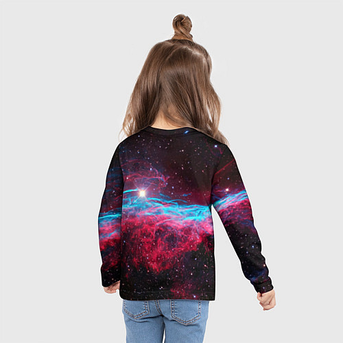 Детский лонгслив Далматинец бравый космонавт - нейроарт / 3D-принт – фото 6