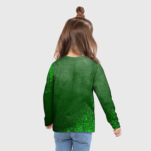 Детский лонгслив AC Milan - green gradient / 3D-принт – фото 6