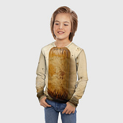 Лонгслив детский Бежевая боксерская груша, цвет: 3D-принт — фото 2