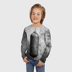 Лонгслив детский Серая боксерская груша, цвет: 3D-принт — фото 2