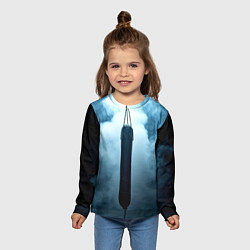 Лонгслив детский Боксерская груша в дыму, цвет: 3D-принт — фото 2