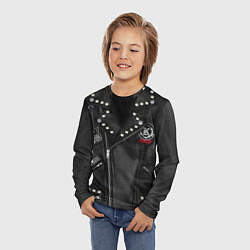 Лонгслив детский Кукрыниксы косуха с нашивками, цвет: 3D-принт — фото 2