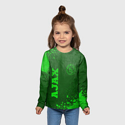 Лонгслив детский Ajax - green gradient вертикально, цвет: 3D-принт — фото 2