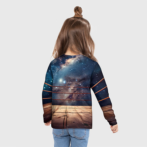 Детский лонгслив Космический ринг / 3D-принт – фото 6