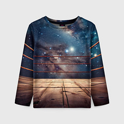 Лонгслив детский Космический ринг, цвет: 3D-принт