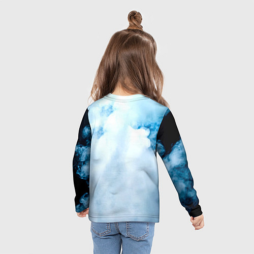 Детский лонгслив Брюс Ли в дыму / 3D-принт – фото 6