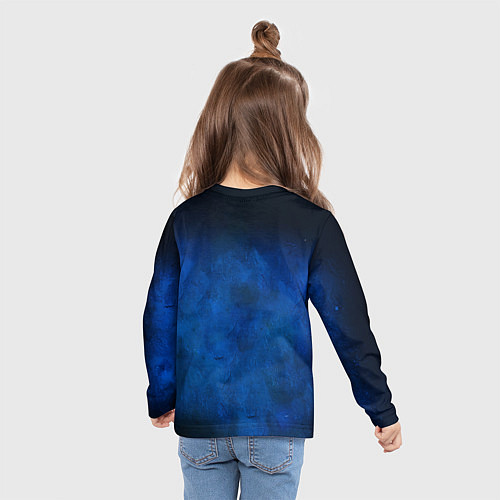 Детский лонгслив Дастин Порье на синем / 3D-принт – фото 6
