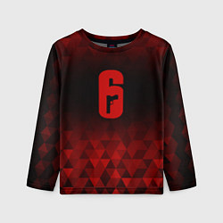 Лонгслив детский Rainbow Six red poly, цвет: 3D-принт