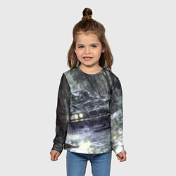 Лонгслив детский БМВ брызги из под колес, цвет: 3D-принт — фото 2