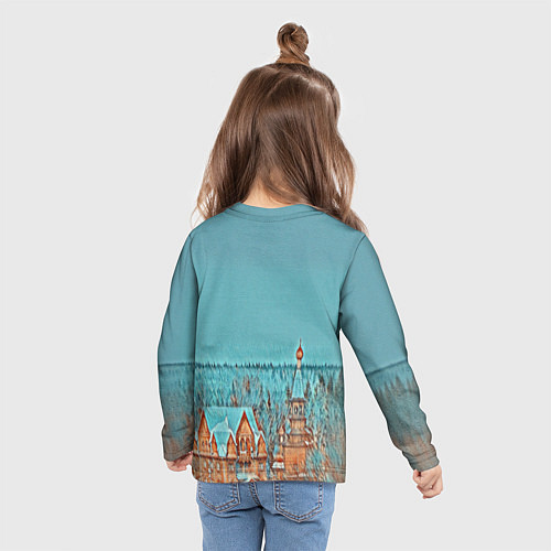 Детский лонгслив Терем в лесу / 3D-принт – фото 6