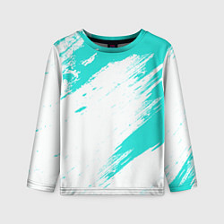 Детский лонгслив Color white light blue