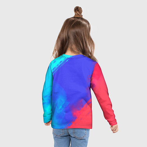 Детский лонгслив Nirvana жидкие краски / 3D-принт – фото 6