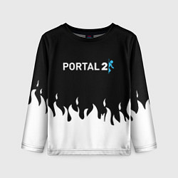 Лонгслив детский Portal белый огонь, цвет: 3D-принт