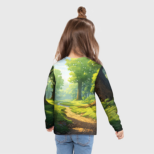 Детский лонгслив Fabulous forest / 3D-принт – фото 6