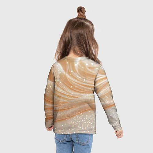 Детский лонгслив Inzoi лого на блестящем фоне / 3D-принт – фото 6