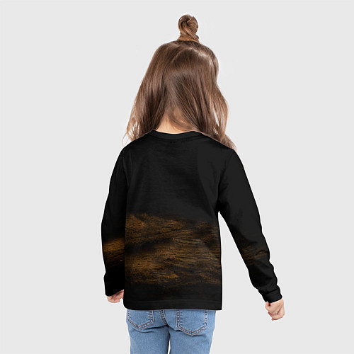 Детский лонгслив Циклокроссовый велосипед в дыму / 3D-принт – фото 6