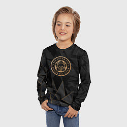 Лонгслив детский Leicester City golden poly, цвет: 3D-принт — фото 2