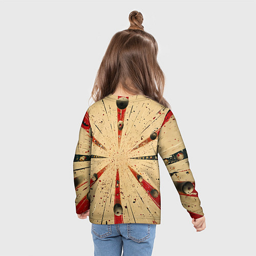 Детский лонгслив Мишень с шарами для боулинга / 3D-принт – фото 6